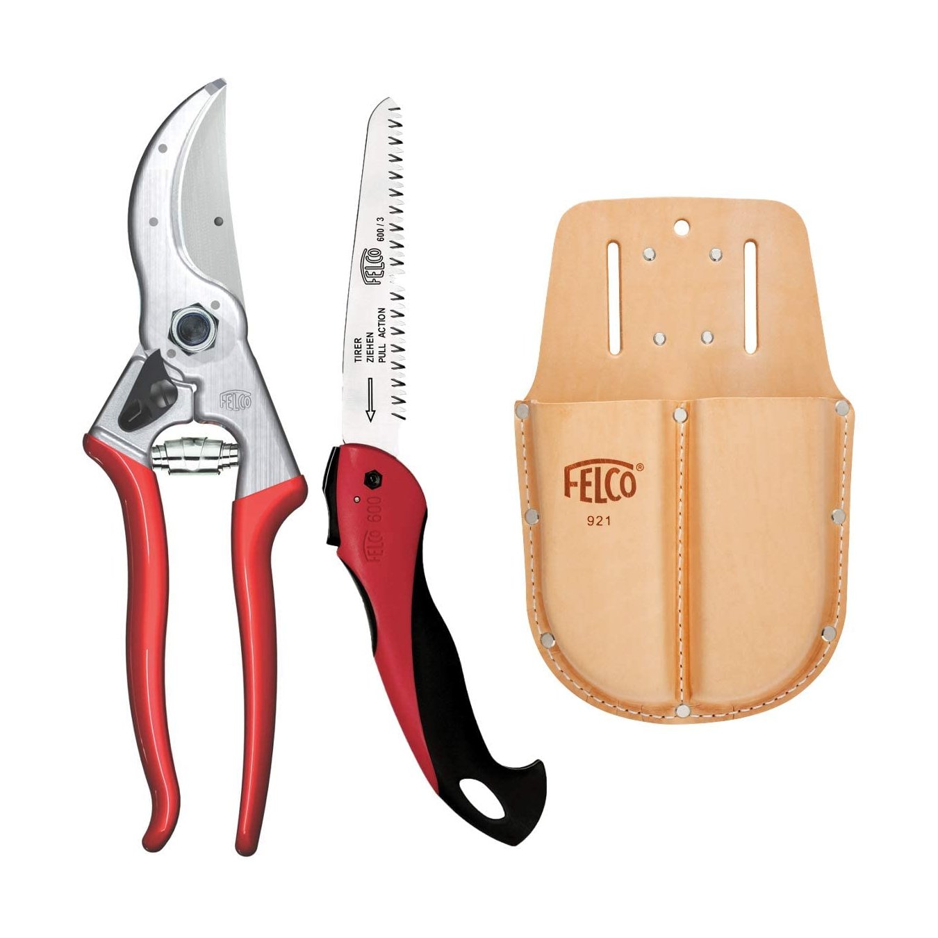 Genuine Felco Model 4 secateurs with folding saw + double holster official Felco - official Felco stockist