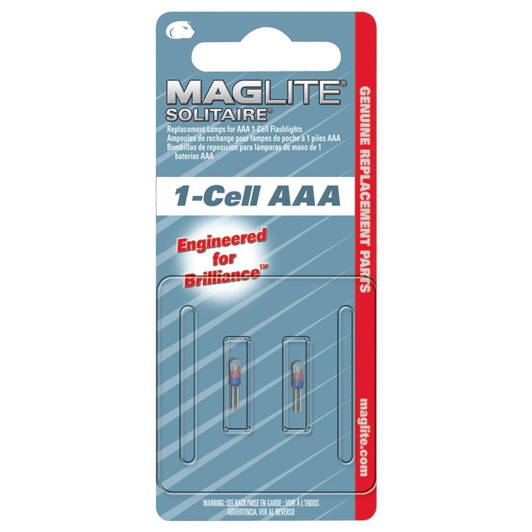 Maglite Solitaire AAA replacement bulbs. twin bulb pack - official  stockist