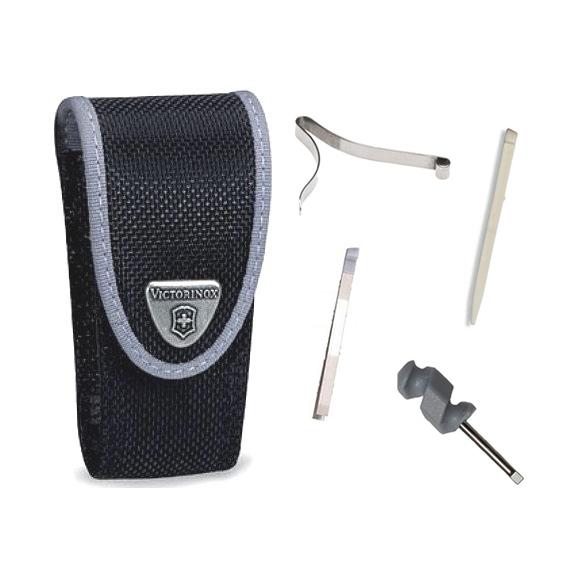 Victorinox Black Nylon Pouch holster and spares for 91mm Swiss army knife - official Victorinox stockist